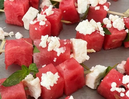 WATERMELON, FETA & MINT SKEWERS
