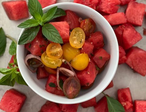 MARINATED WATERMELON TOMATO SALAD