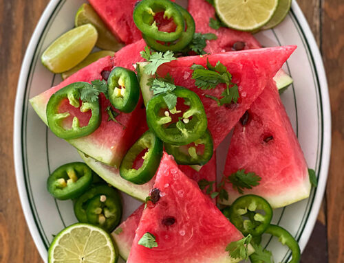 SPICY WATERMELON SALAD WITH CILANTRO AND LIME