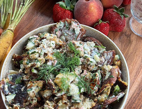 THE SEASON IS THE REASON – PICNIC EDITION: CRISPY SMASHED POTATO SALAD